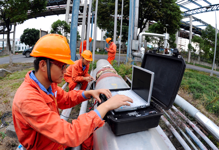 鎮(zhèn)海煉化超聲波檢測(cè)評(píng)估液化氣管線腐蝕